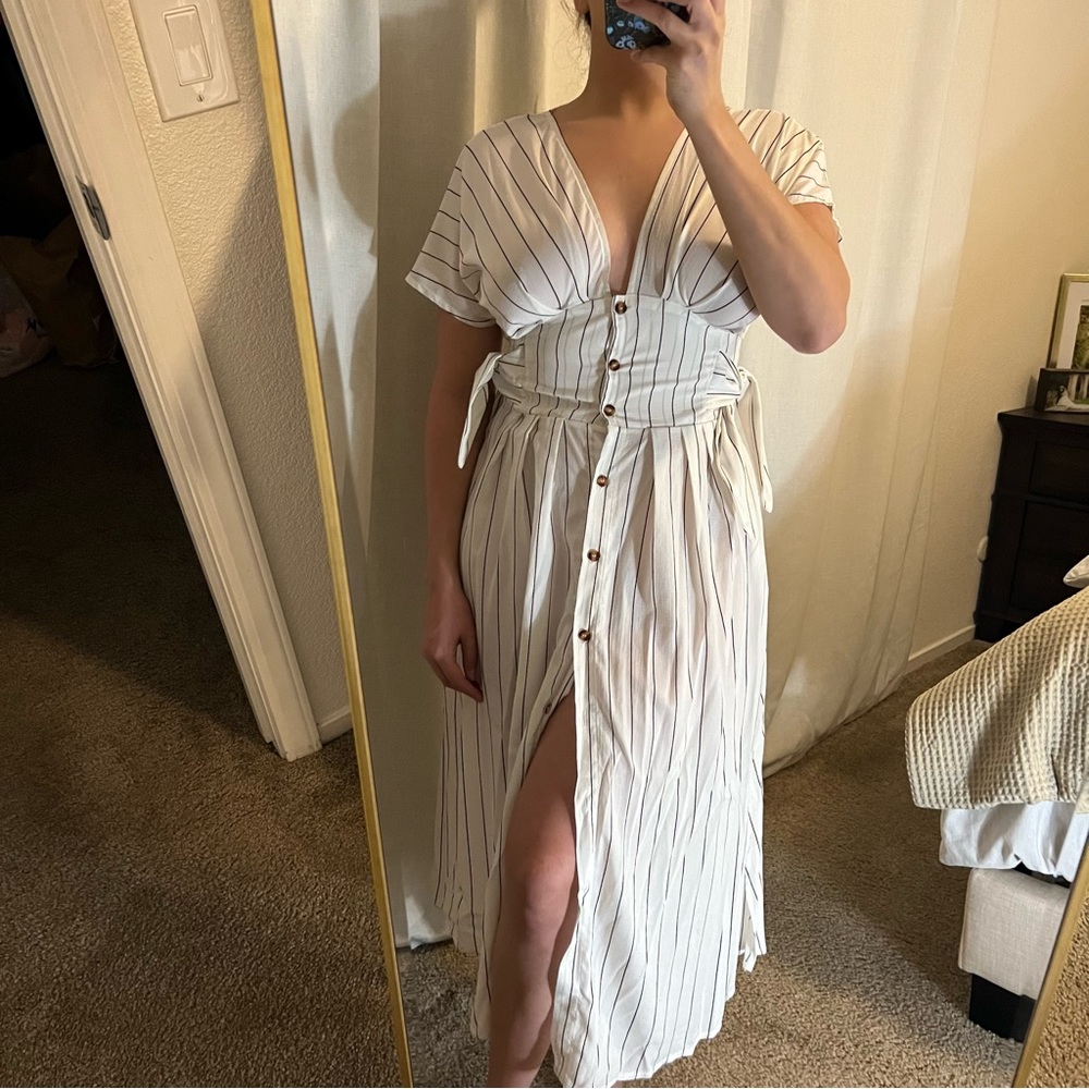 White beach dress